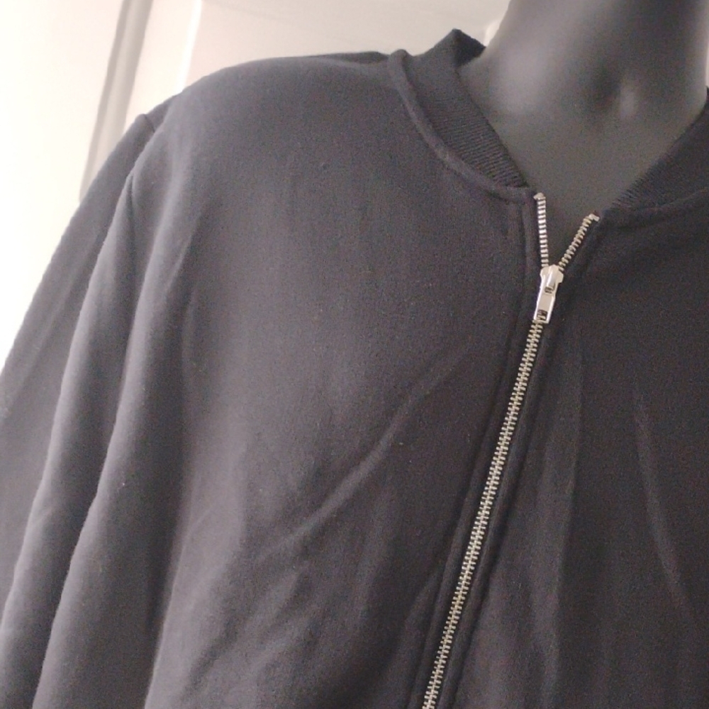 New ASOS Black Zip-Up Sweater Jacket - Picture 2 of 7